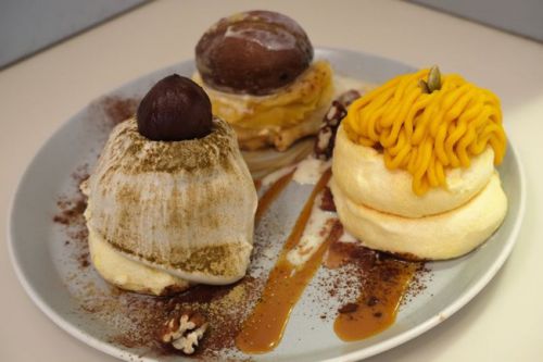 【東京 自由が丘 】 FLIPPER'S フリッパーズ 自由ヶ丘店 奇跡のパンケーキ「芋・くり・かぼちゃ」