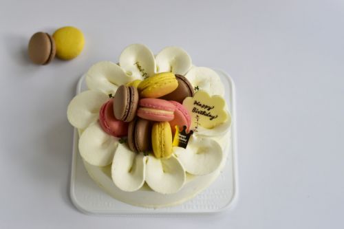 マカロンタワーのケーキ