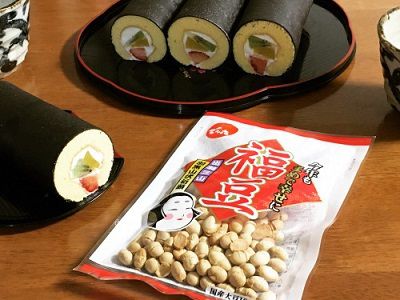恵方巻き風ロールケーキ♪