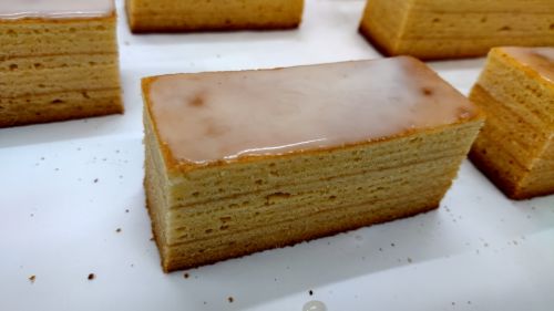 和三盆バームクーヘン焼きあがり✧◝(⁰▿⁰)◜✧