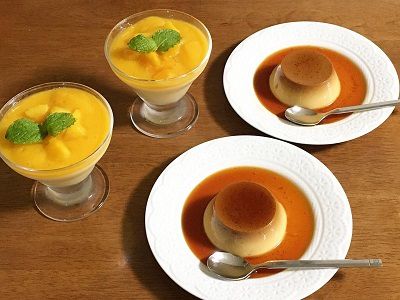 マンゴープリンとショコラカンパーニュ♪