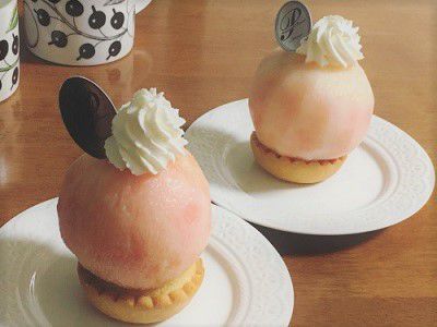 残念!まるごと桃のタルト♪