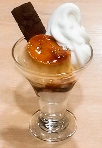 喫茶店のプリン ソフトクリーム&ブラウニー@ガスト