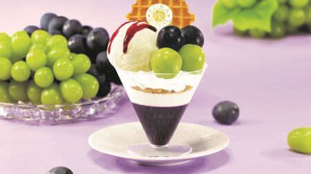 くら寿司「ベリーチーズワッフル」「国産ぶどう2種のパフェ」「夢のふわ雪 宇治抹茶」「あげもなか」「きなこおはぎ」