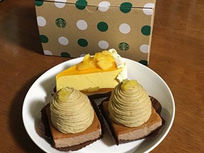 スタバ なめらか栗モンブランとカルディ 大学いも蜜かりんとう♪
