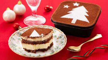 八天堂 クリスマスケーキ2022「カスタードティラミス」ふわっとショコラスポンジでカスタードクリームサンド!コーヒーの苦みアクセント