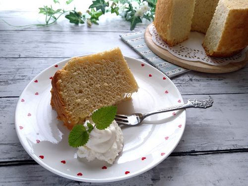 プレゼントにも♪さつま芋の米粉シフォンケーキ